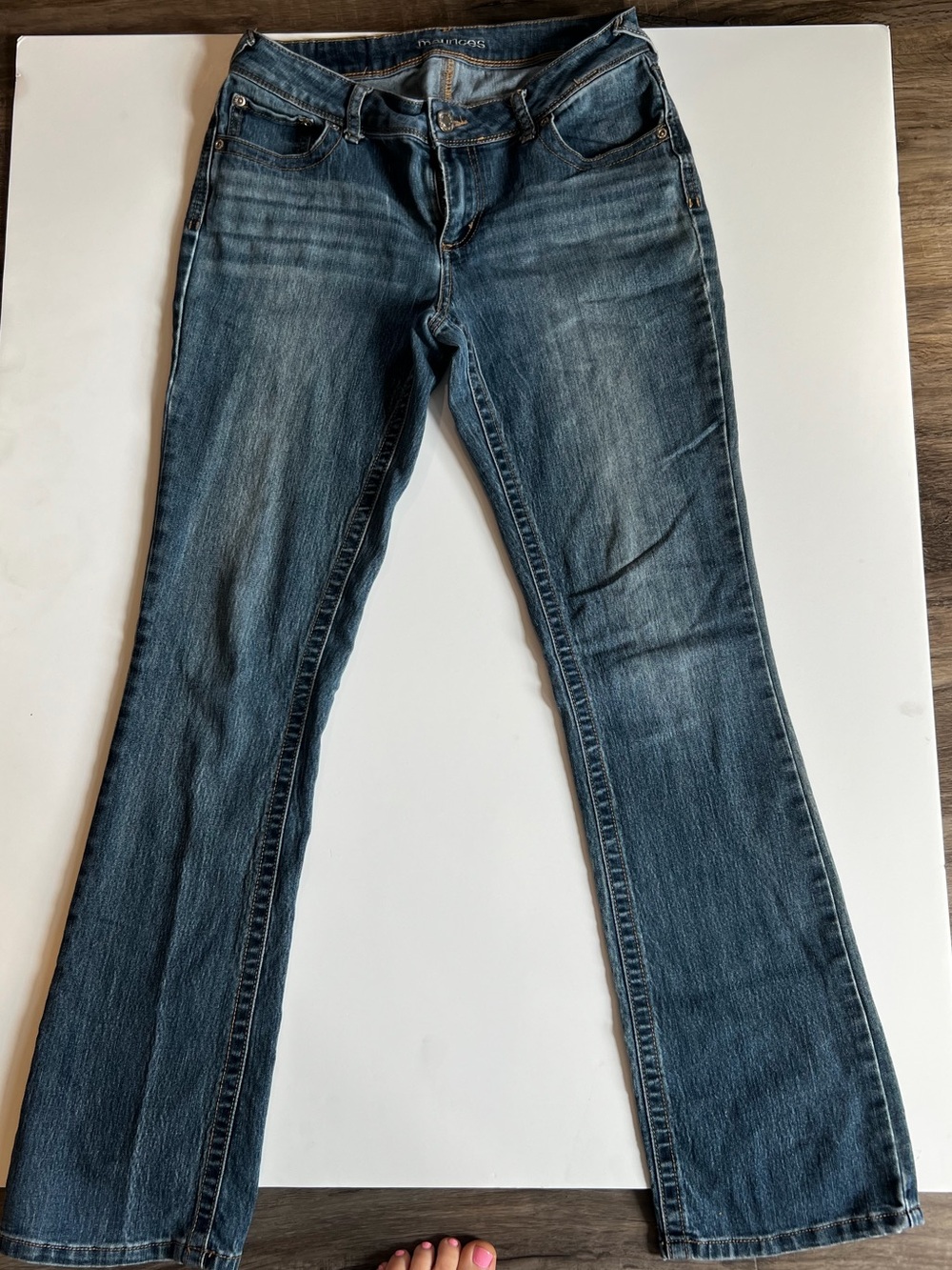 Maurices Women's Dark Blue Flare Jeans
